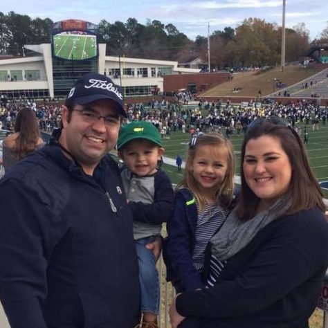 Georgia Southern Grads - David Lewis - Vice President Burgh Construction with wife Kristen Lewis and 2 amazing children